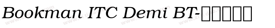 Bookman ITC Demi BT字体转换